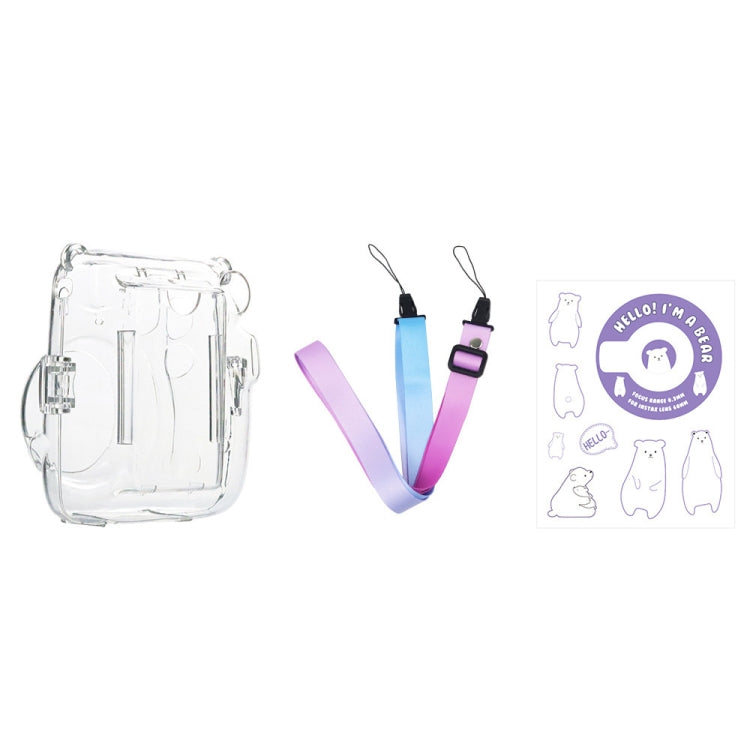 5套賣 適用於Fujifilm Instax Mini 11 收納殼+肩帶+貼紙3合一套裝