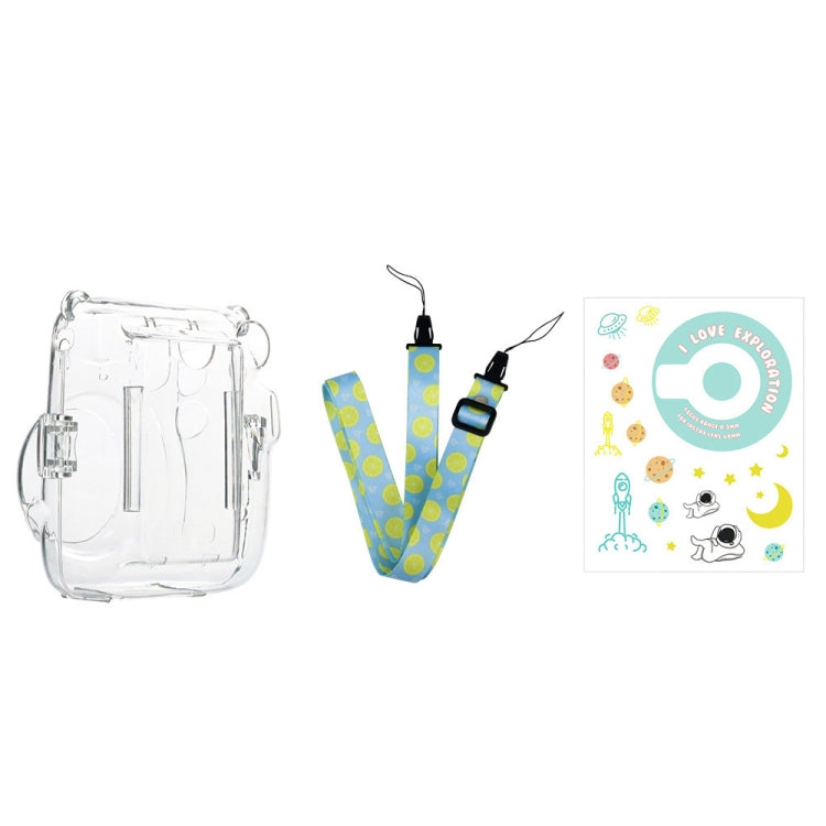 5套賣 適用於Fujifilm Instax Mini 11 收納殼+肩帶+貼紙3合一套裝