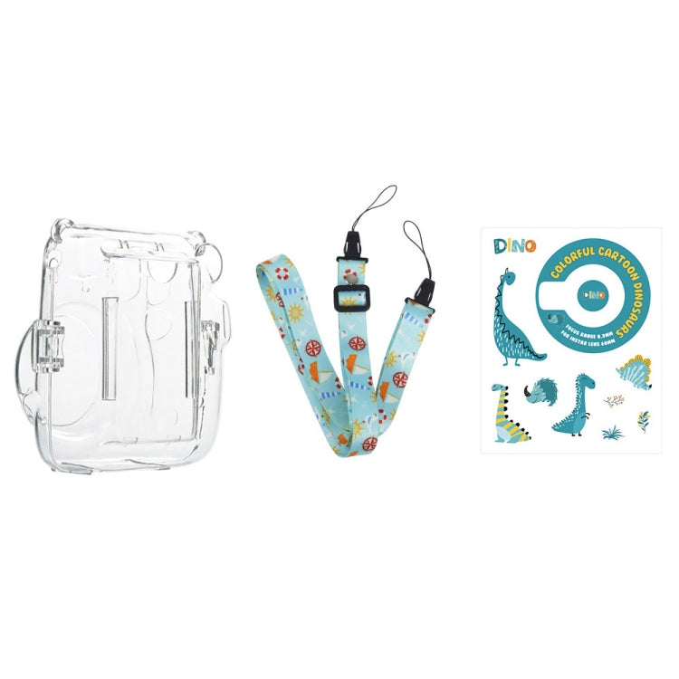 5套賣 適用於Fujifilm Instax Mini 11 收納殼+肩帶+貼紙3合一套裝