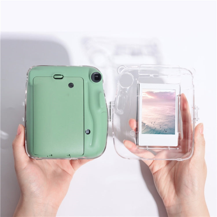 5套賣 適用於Fujifilm Instax Mini 11 收納殼+肩帶+貼紙3合一套裝