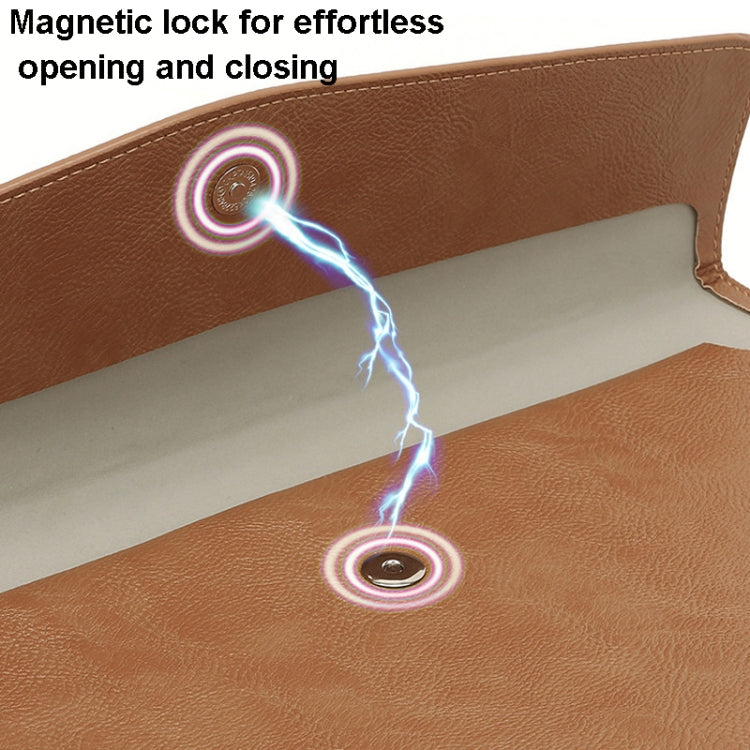 PU皮革荔枝紋筆記本電腦內膽包 適用於14寸筆記本電腦，款式：