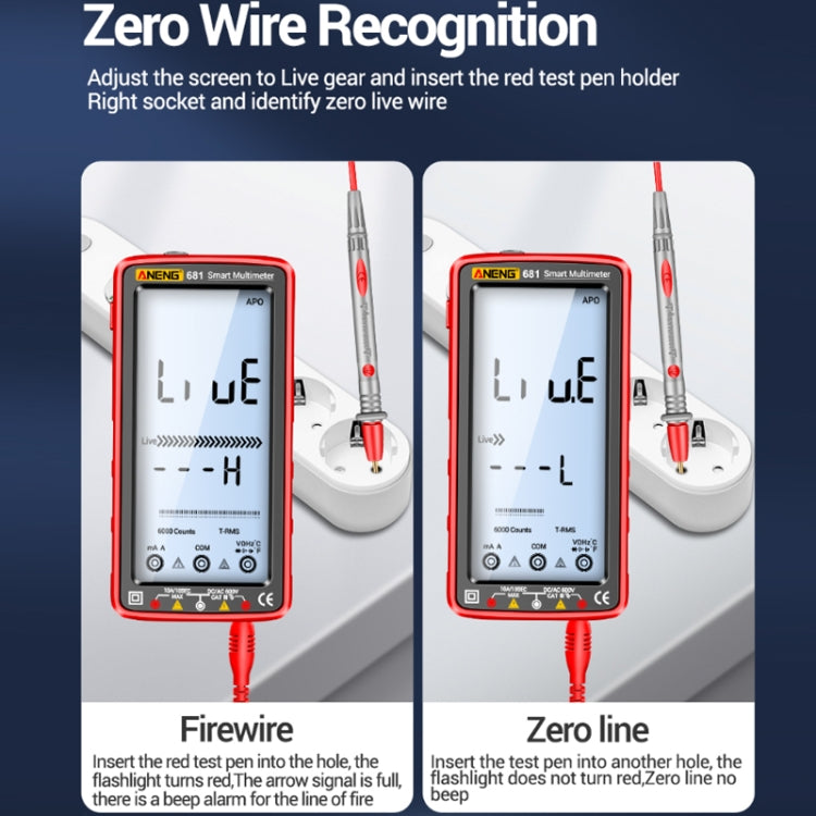 ANENG 681 LCD數顯屏智能自動量程充電萬用表