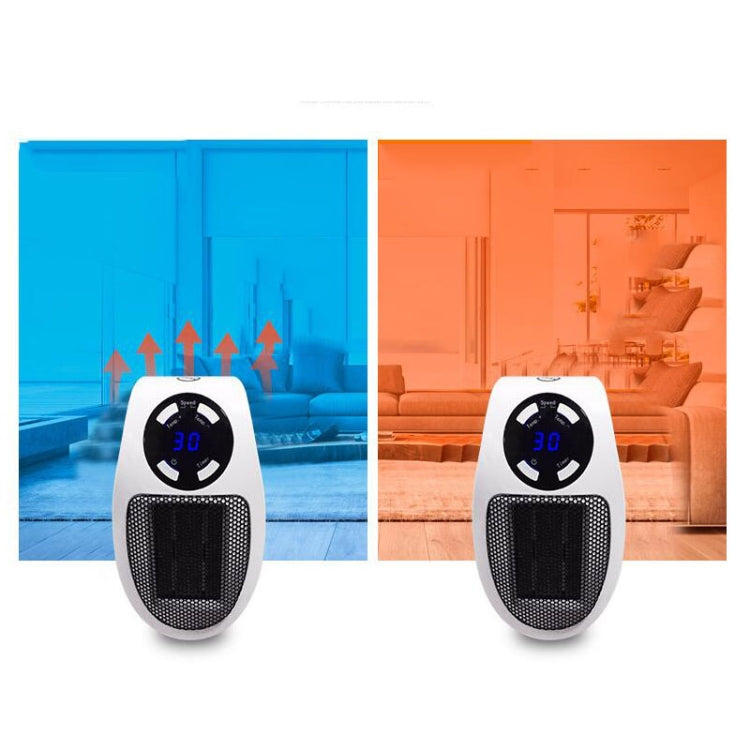 迷你即插型液晶定時電熱風機辦公家用取暖器暖腳加熱