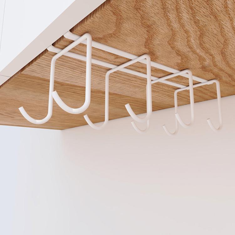 懸挂免釘隔板水杯架 創意廚房用品收納架