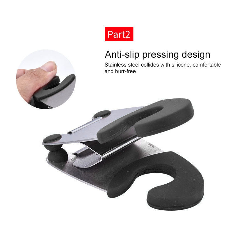 不銹鋼塑料鍋邊夾 防燙手橡膠支架廚房小工具