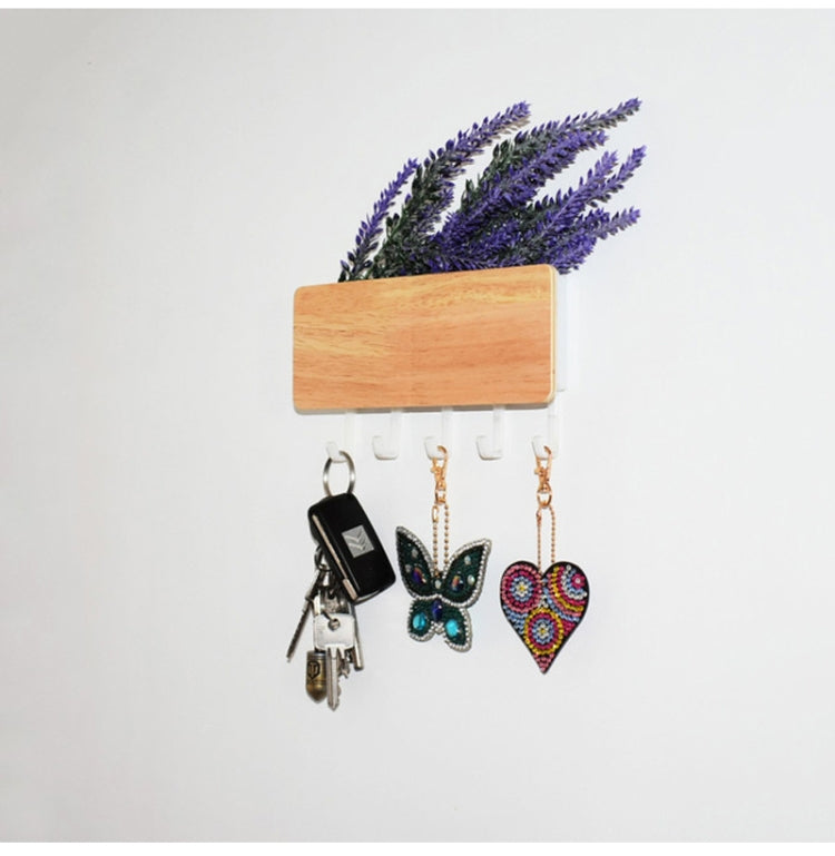 創意免打孔牆壁鑰匙掛架多功能掛鈎置物架