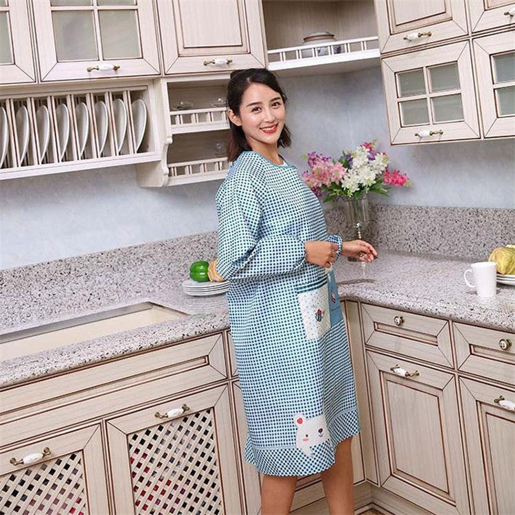 卡通帆布圍裙 防污餐飲制服工作服