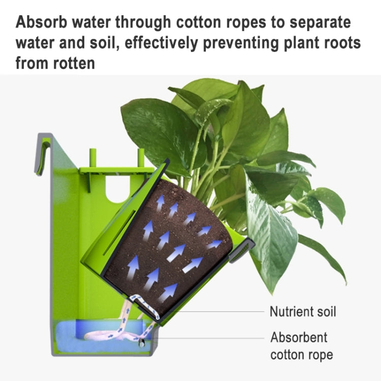 室內裝飾植物牆花盆 客廳陽台垂直綠化種植盒立體組合壁掛盆，尺寸: 24x14x57cm