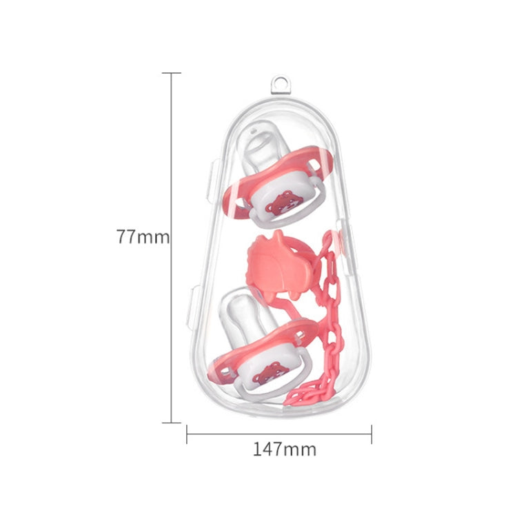 嬰兒卡通硅膠安撫奶嘴套裝和鏈條組合裝寶寶安睡玩嘴