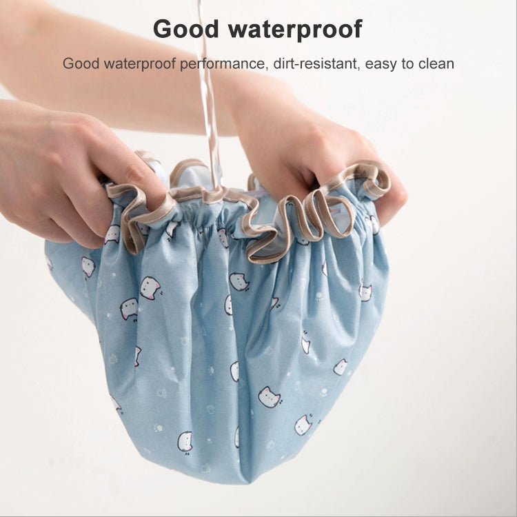 厚防水浴帽雙層淋浴發套女性用品浴帽，尺寸:28厘米