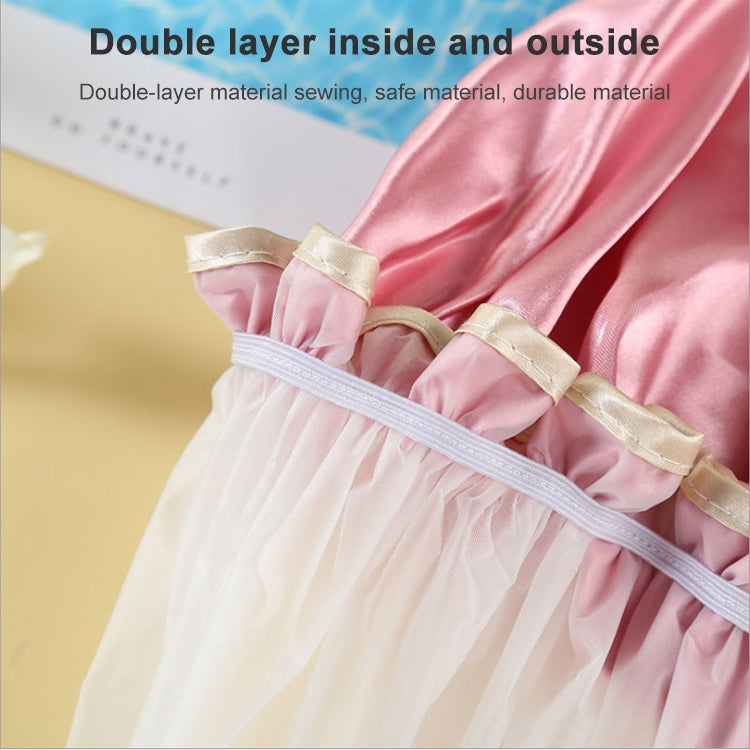 厚防水浴帽雙層淋浴發套女性用品浴帽，尺寸:28厘米