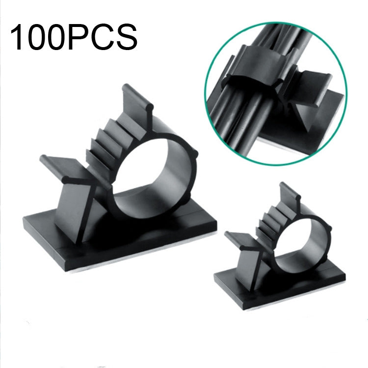 100個賣 可調式自粘電線固定理線器網線整理器