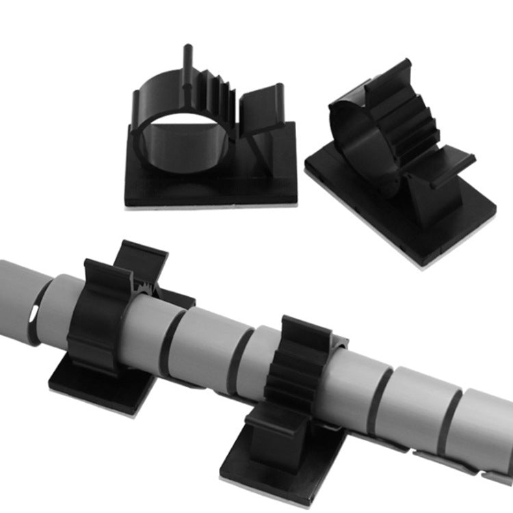 100個賣 可調式自粘電線固定理線器網線整理器