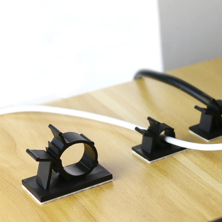 100個賣 可調式自粘電線固定理線器網線整理器