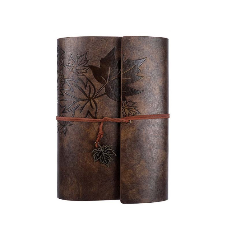 PU復古綁帶手帳本活頁筆記本仿銅楓恭弘=叶 恭弘款