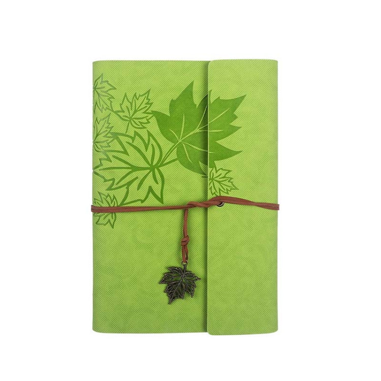 PU復古綁帶手帳本活頁筆記本仿銅楓恭弘=叶 恭弘款