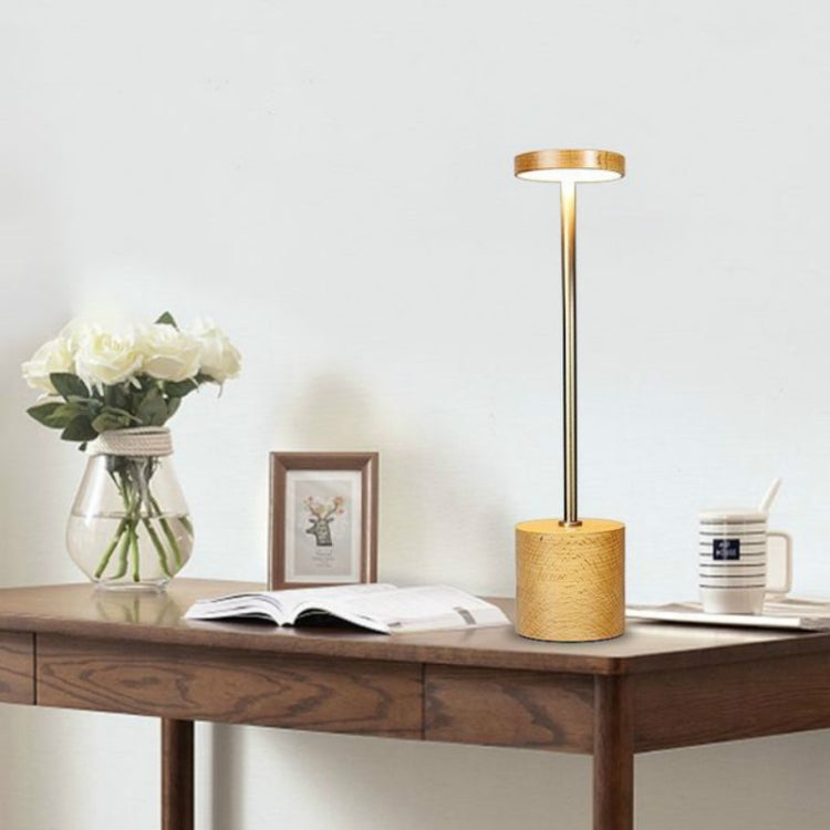 創意USB充電實木酒店檯燈LED兒童學生宿舍護眼閱讀學習燈