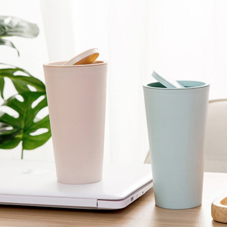 桌麵塑料搖蓋車載收納圓桶車用紙巾筒垃圾桶