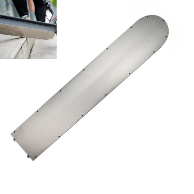 滑板車不銹鋼底板蓋防水滑板車底盤保護裝甲配件 顏色隨機發貨