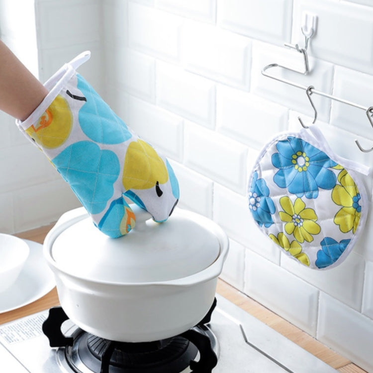 5套一賣 加厚微波爐耐高溫內加絨隔熱手套二件套