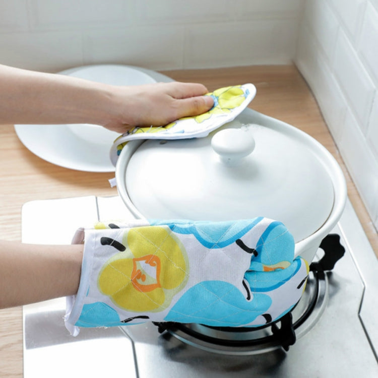 5套一賣 加厚微波爐耐高溫內加絨隔熱手套二件套