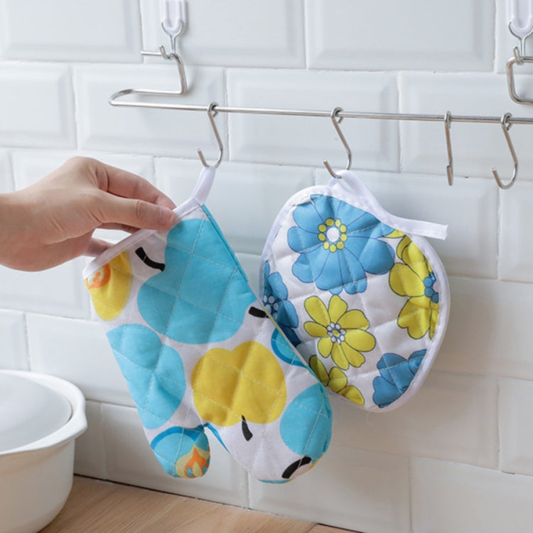 5套一賣 加厚微波爐耐高溫內加絨隔熱手套二件套