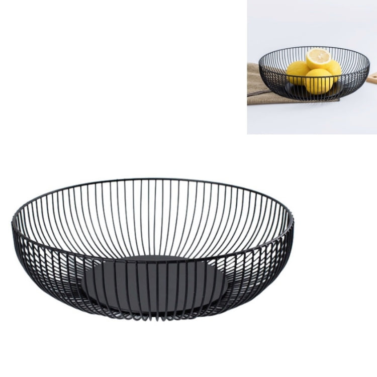 家用客廳水果籃鐵藝桌面零食收納筐