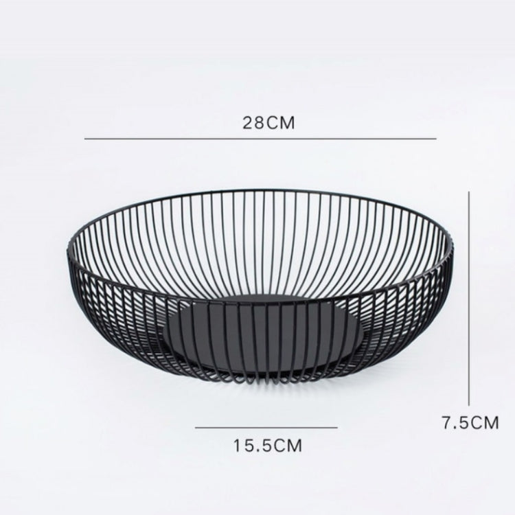 家用客廳水果籃鐵藝桌面零食收納筐
