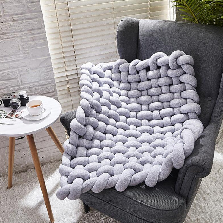 手工編織家居裝飾麻花防滑地墊拍攝道具