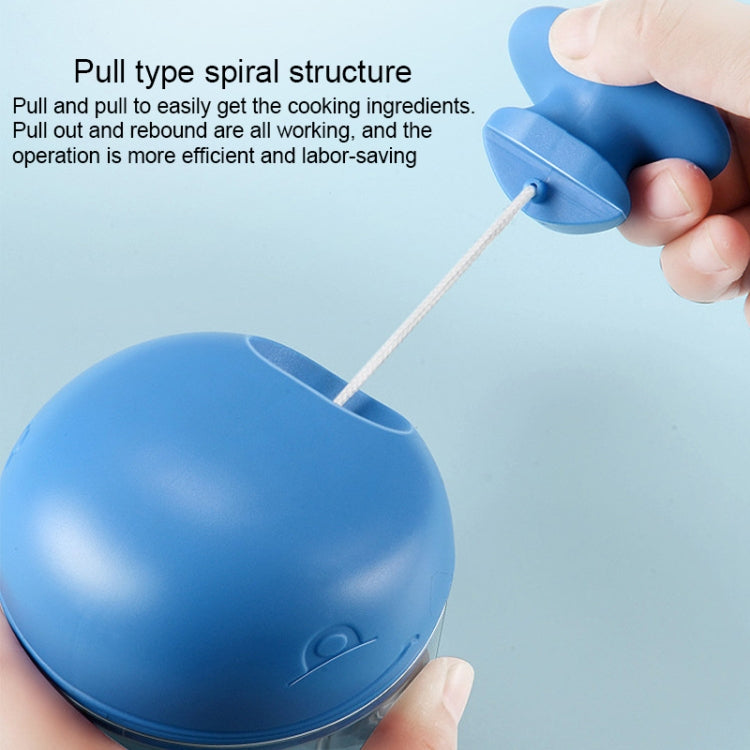 家用廚房卡通鯨魚手拉式迷你拉蒜器多功能辣椒攪碎器蒜泥器