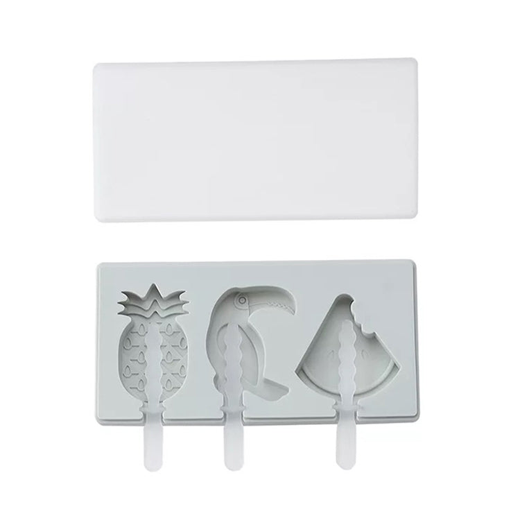 硅膠帶蓋卡通自製手工DIY冰淇淋冰棒模具，顏色隨機發貨