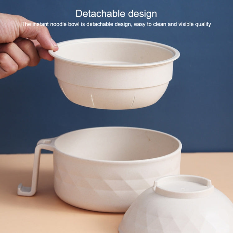 學生泡麵碗竹纖維飯堂餐具瀝湯六件套