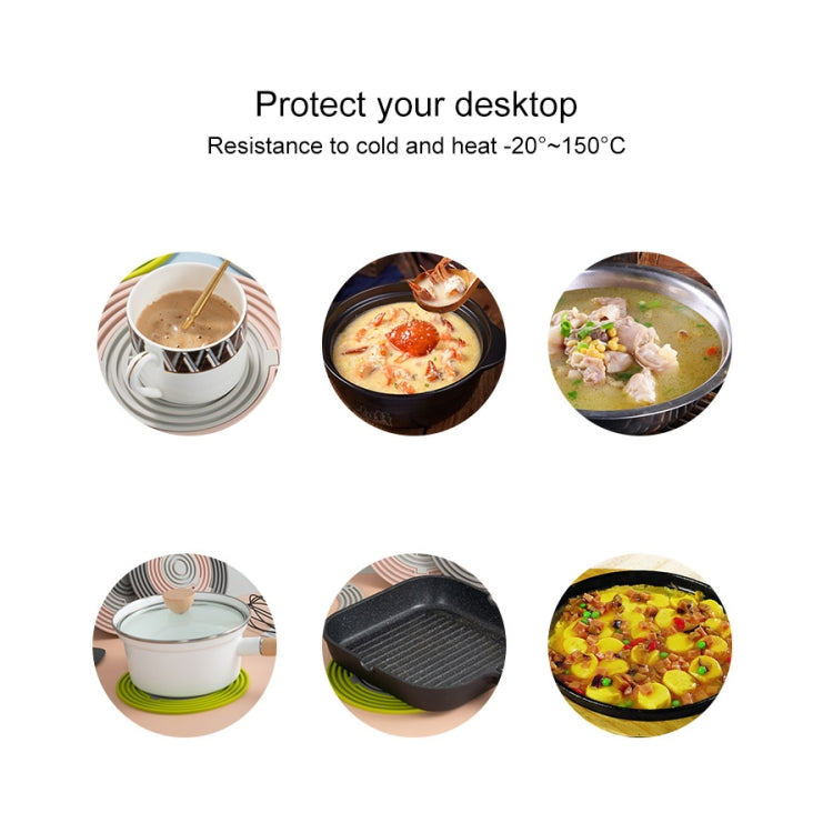 三合一 圓形硅膠隔熱墊 耐高溫多功能餐具墊組合鍋墊杯墊