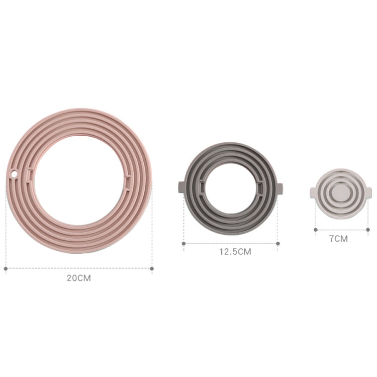 三合一 圓形硅膠隔熱墊 耐高溫多功能餐具墊組合鍋墊杯墊