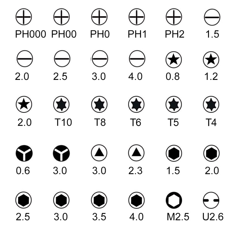 32合1CRV鋼手機拆機維修工具多功能組合螺絲刀套裝