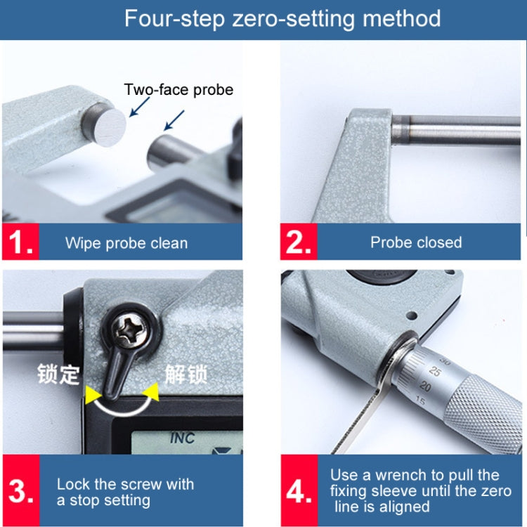 Q4HF0025 精準雙用型 數顯外徑千分尺高精度0.001mm电子螺旋測微器測厚儀