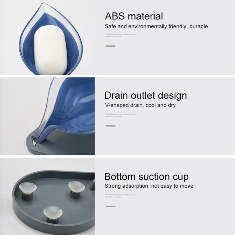5個一賣 創意浴室免打孔吸盤透明樹恭弘=叶 恭弘瀝水肥皂收納盒