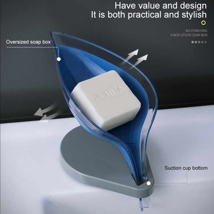 5個一賣 創意浴室免打孔吸盤透明樹恭弘=叶 恭弘瀝水肥皂收納盒