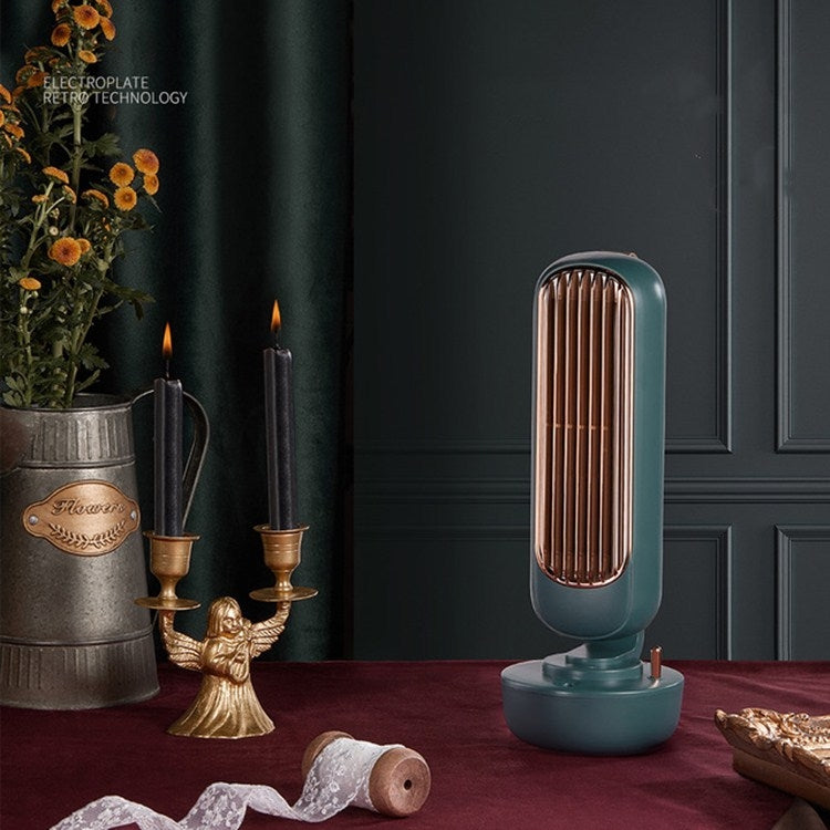 復古加濕塔扇USB無恭弘=叶 恭弘風扇水冷降溫噴霧加濕桌面風扇冷風機