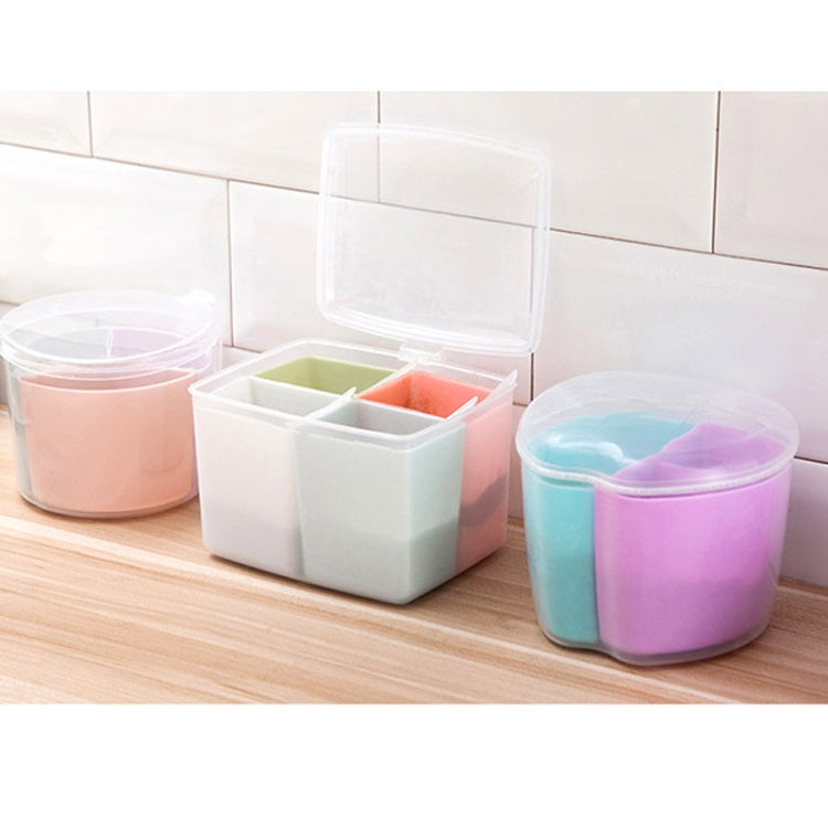 家居廚房分體式組合保鮮盒帶勺三格調料盒