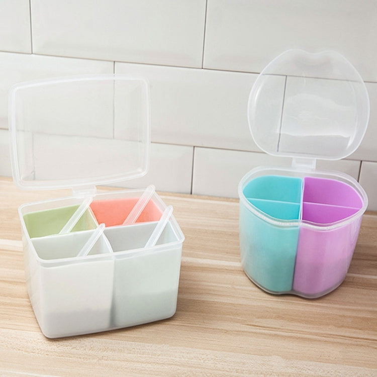 家居廚房分體式組合保鮮盒帶勺三格調料盒