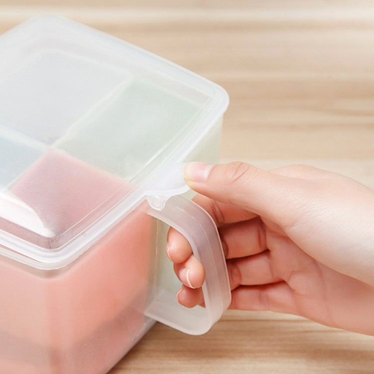 家居廚房分體式組合保鮮盒帶勺三格調料盒