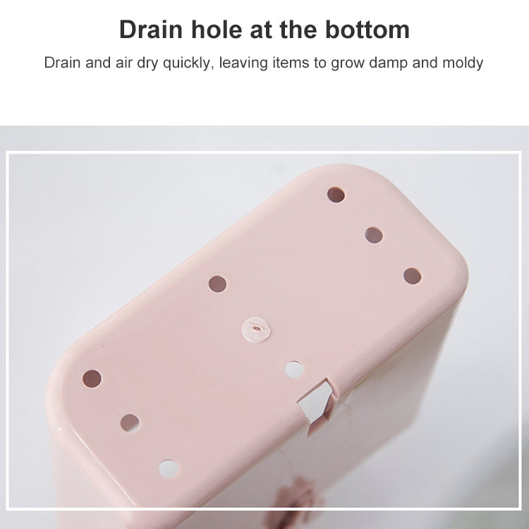 浴室置物架壁掛式吸盤免打孔收納盒洗漱台牙刷牙膏架