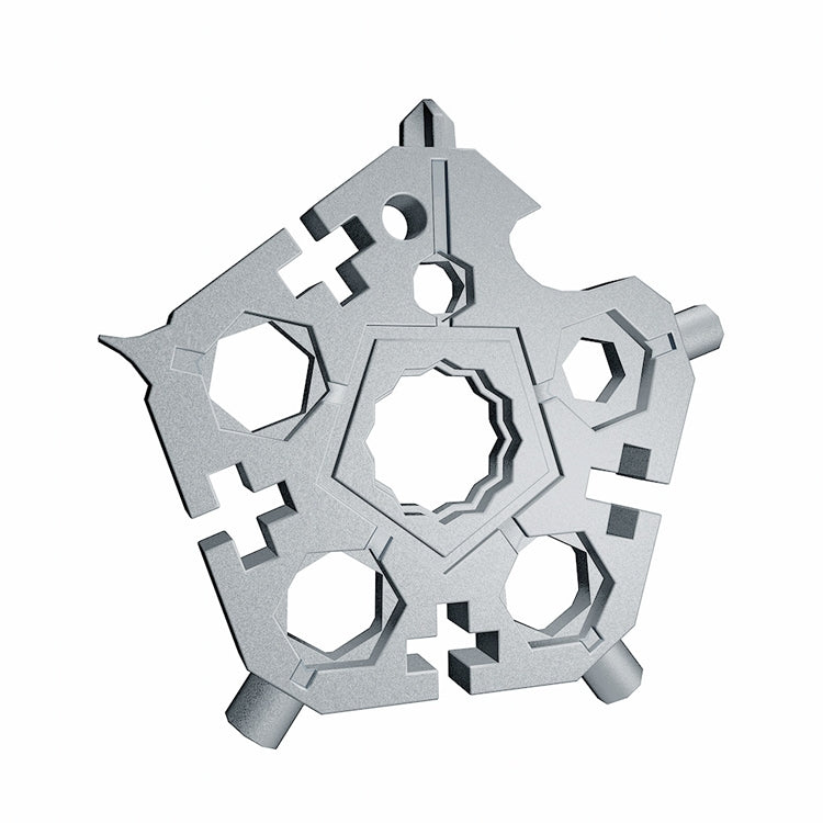 23合1 五角雪花扳手組合工具 迷你EDC隨身家用鑰匙掛件