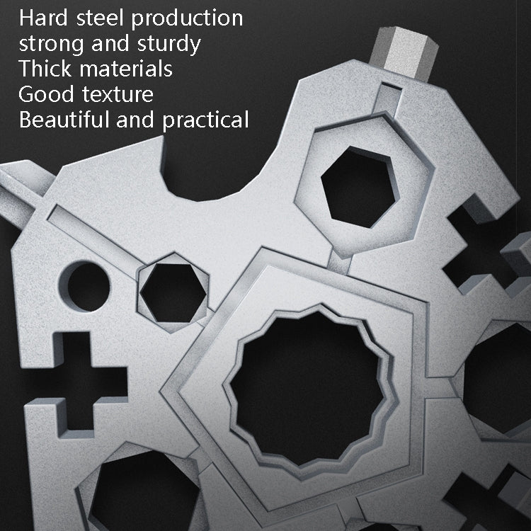 23合1 五角雪花扳手組合工具 迷你EDC隨身家用鑰匙掛件