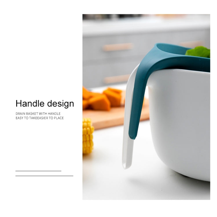 二合一 雙層果蔬瀝水籃濾水器廚房塑料果蔬籃沙拉碗