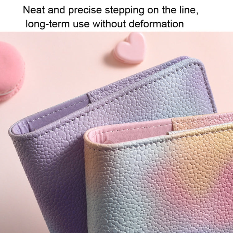 PU皮馬卡龍筆記本幻彩珍珠紙活頁手賬本