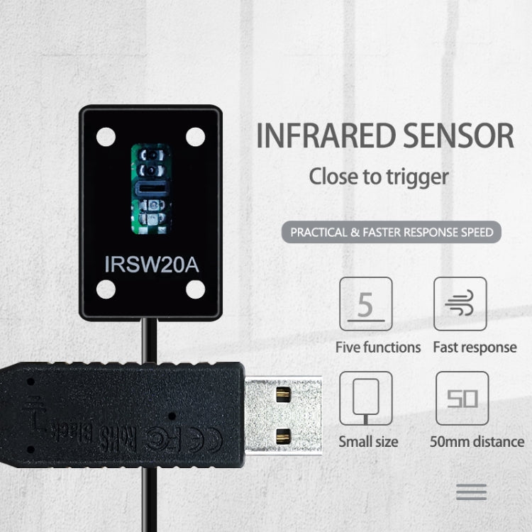 Pcsensor IRSW20A USB開關編程鍵盤鼠標自動掃描儀接近傳感器