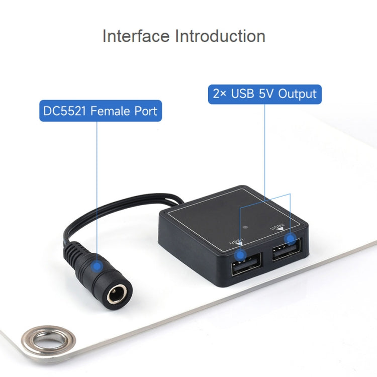 Waveshare  18V 10W 半柔性多晶硅太陽能板光伏板發電板