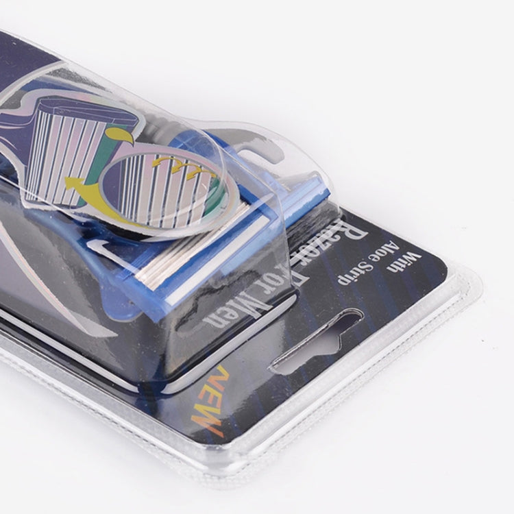 1套一賣 五層不銹鋼男士一次性手動刮鬍刀感應旋轉刀頭